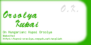 orsolya kupai business card